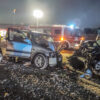 Seis heridos, entre ellos 2 niñas de 9 años, en un accidente entre dos coches
