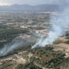 Medios aéreos y terrestres y bomberos de varios municipios se movilizan por un incendio en El Hondo
