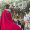 San Antón, San Agatángelo, San Crispín y San Pascual acompañan a la Virgen de la Asunción en la procesión