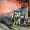 Incendio en una chabola junto a la casa de la Virgen