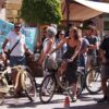 Protesta por el desmantelamiento del carril bici de la calle José María Buck