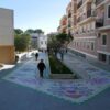 Crevillent rinde homenaje al sector con una pintura que simula una enorme alfombra en la calle