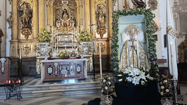 La localidad sevillana de Cantillana se vuelca con la visita de la imagen peregrina de la Virgen de la Asunción