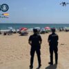 La Policía Nacional controla con drones las playas de Elche