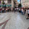 Concentración de estudiantes contra el “genocidio palestino”