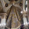 El restaurado manto de las Clarisas de la Virgen de la Asunción se verá en el Misteri y en la procesión