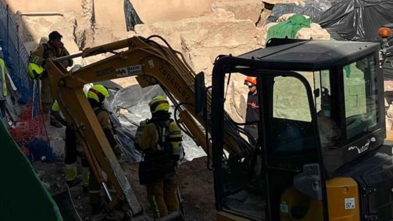 Rotura de una tubería de gas en la obra del Mercado Central