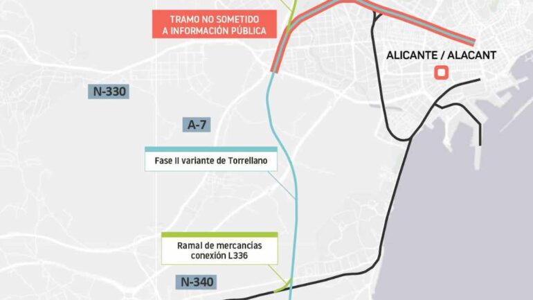 Aprueban la Declaración de Impacto Ambiental de la variante ferroviaria de Torrellano