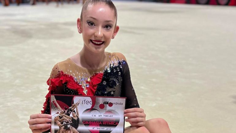 La gimnasta, Daniela Rodríguez, del Club Chamara, consigue un Diploma Nacional en el Campeonato de España