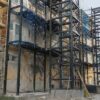 Las estructuras de los ascensores de los edificios del barrio Porfirio Pascual ya son visibles