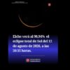 Elche verá al 98,94% el eclipse total de Sol del 12 de agosto de 2026